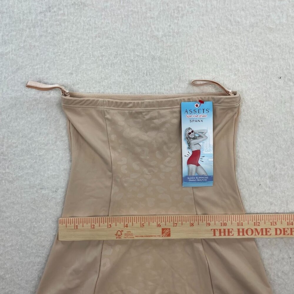 Assets Red Hot Label Spanx Nude Sleek Slimmers Cheetah Body Tunic Shape-wear L - Picture 7 of 7